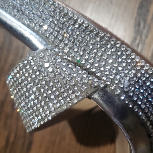 Steve Madden Silver Diamond Platform Heels - Picture 13 of 15